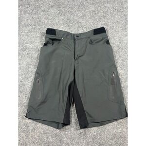 Zoic Ether Bike Shorts Mens Medium Gray Cycling Cargo Pockets Performance Riding